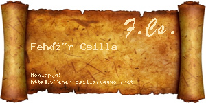 Fehér Csilla névjegykártya